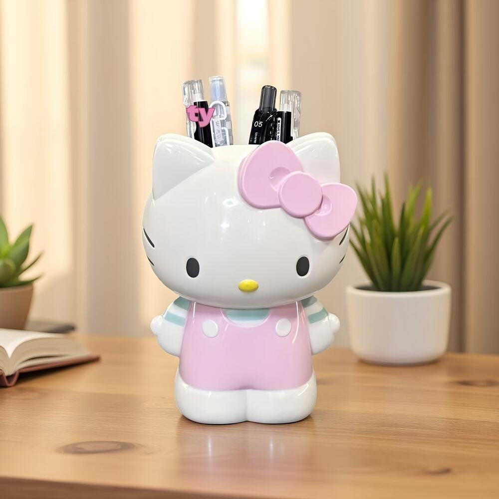 Sanrio Hello Kitty Spring School Teacher Desk Pen Pencil Makeup Brush Holder